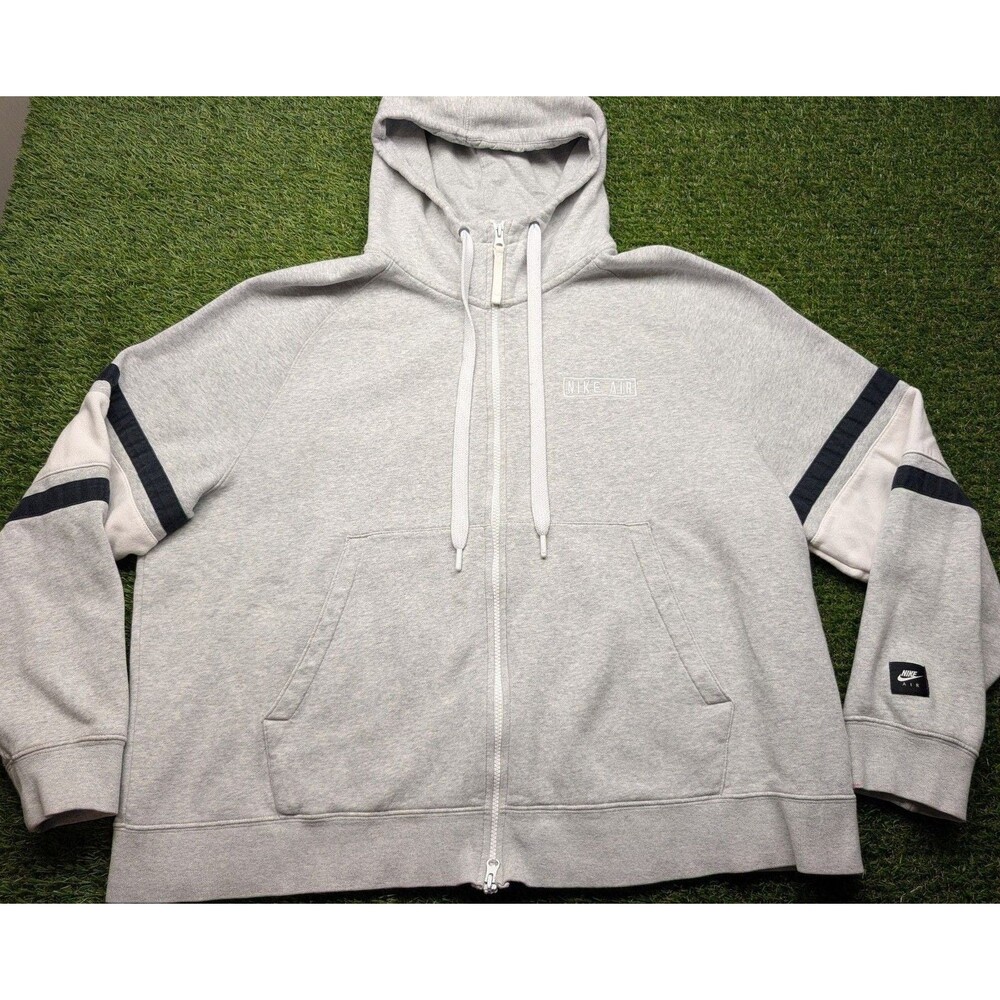 Vintage Nike Air Full-Zip Fleece Hoodie Grey size XXL zip up